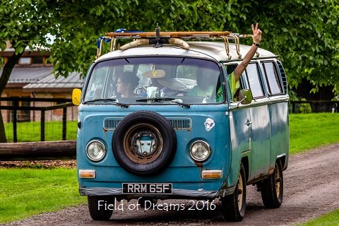 Blue vw bay window